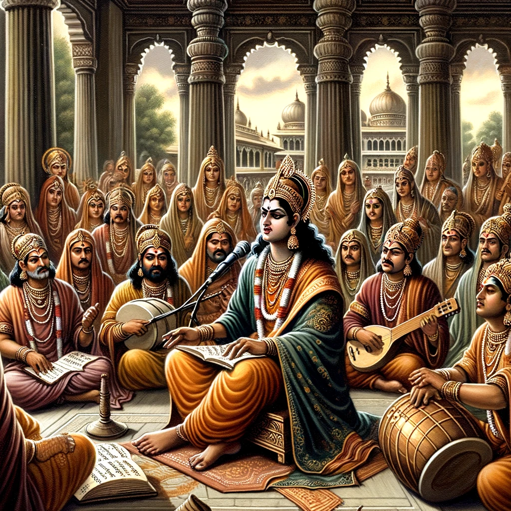 The Royal Bards Eulogize Bharata